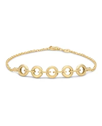 Devata Cable Link Chain Bracelet in 14K Gold, 6.5 in adj to 7.5 in, approx. 3.5 grams