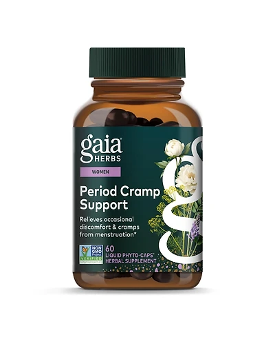 Gaia Herbs Cramp Relief- Herbal Supplement for Hormone Balance and Period Cramp Relief- Made with Licorice Root- 60 Capsules (60 Servings)