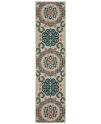 Oriental Weavers Latitude 1903W Gray 1'10" x 7'6" Runner Rug