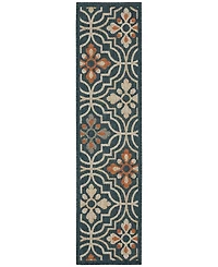 Oriental Weavers Latitude LAT08 Blue 1'10" x 7'6" Runner Rug