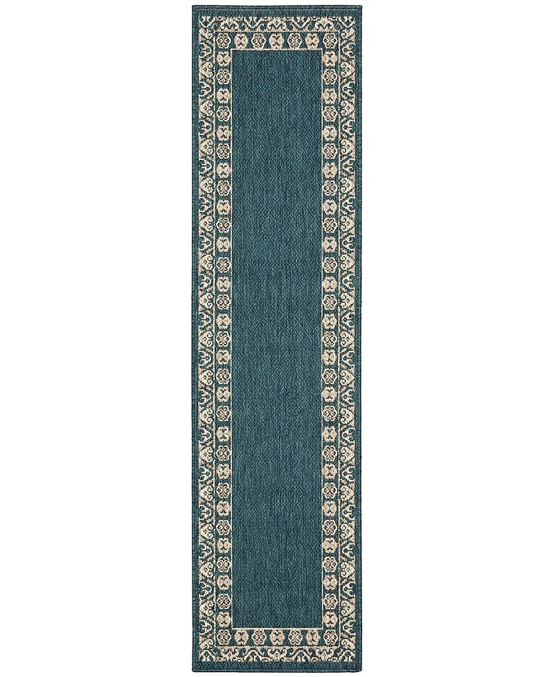 Oriental Weavers Latitude 1503B Blue 1'10" x 7'6" Runner Rug