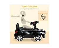 Yobtop Kids Ride On Push Car - Foot-to-Floor Walking Sliding Toy Car for Toddler with Working Horn, Music, Headlights and Storage