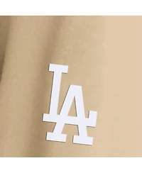 Fanatics Men's Khaki Los Angeles Dodgers ClutchLong sleeves Hooded T-Shirt