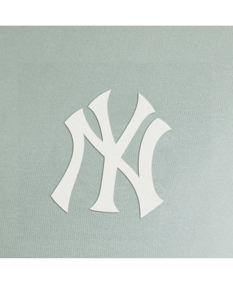 Fanatics Women's Sage Green New York Yankees Oversized Clutch Tri-Blend Half-Zip Pullover Sweatshirt