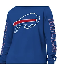 Starter Men's Royal Buffalo Bills Clutch Hit Ii Long-Sleeve T-Shirt