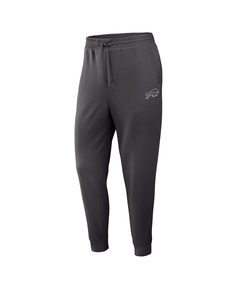 Fanatics Men's Charcoal Buffalo Bills Clutch Fleece Tri-Blend Joggers