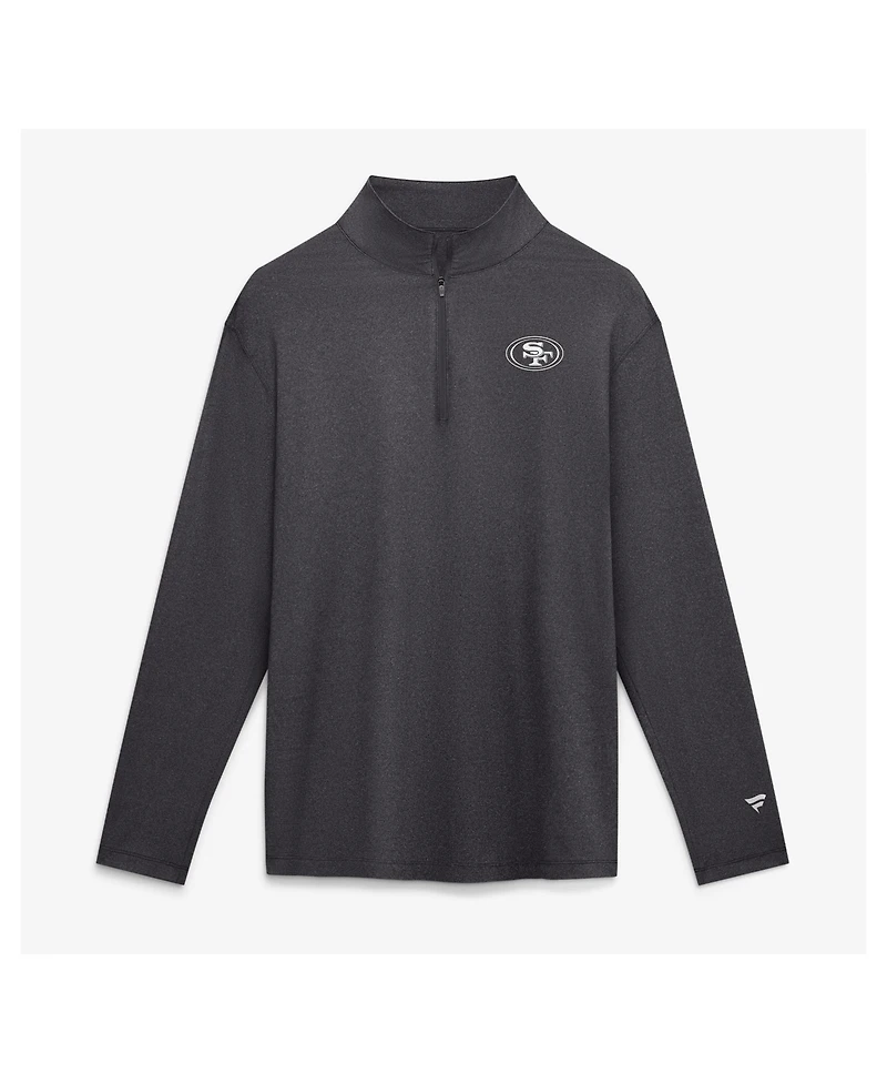 Fanatics Men's Charcoal San Francisco 49ers Clutch Quarter-Zip Pullover Sweatshirt