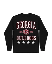 Gameday Couture Women's Black Georgia Bulldogs Oversized Everyday StarLong sleeves T-Shirt