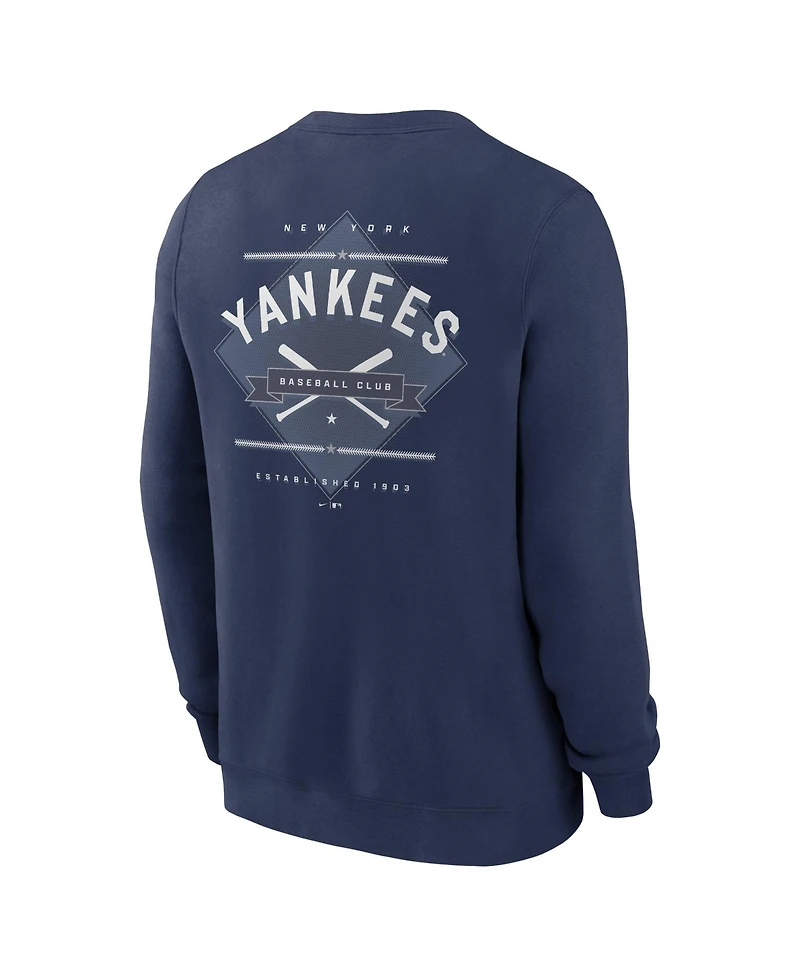 Nike Men's Navy New York Yankees Cooperstown Diamond Sweatshirt
