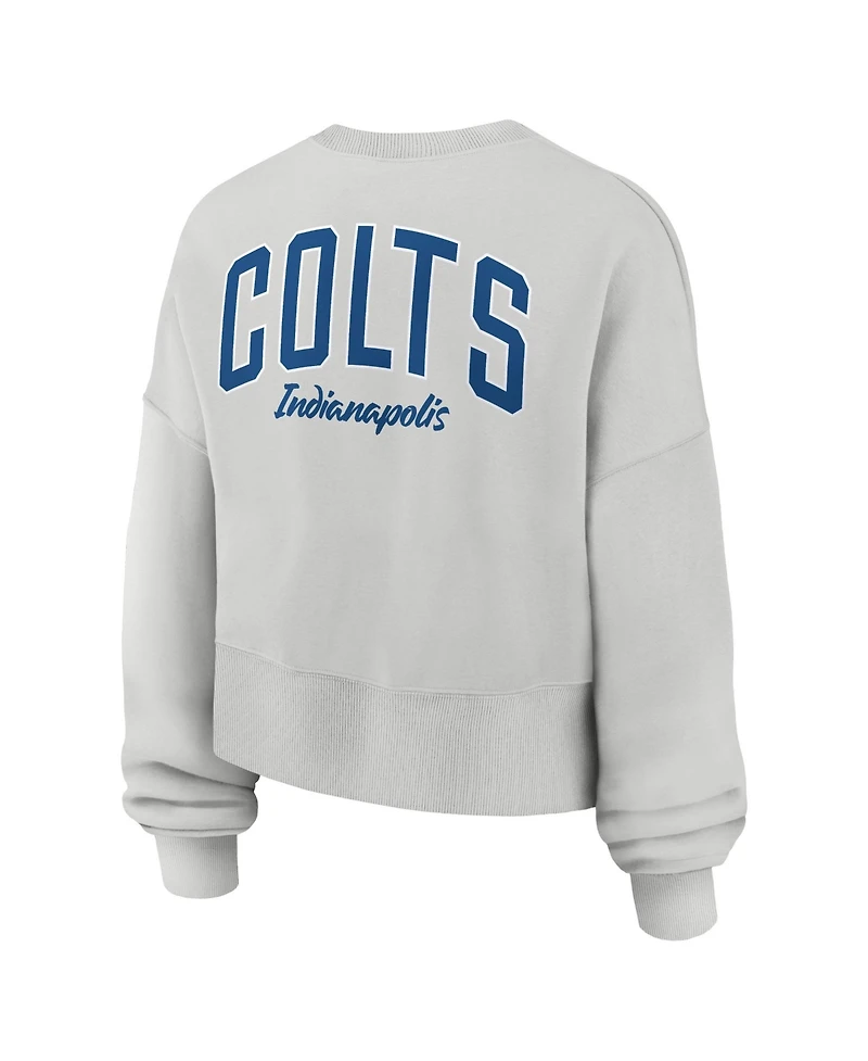 Nike Women's Gray Indianapolis Colts Oversized Primetime Phoenix Fleece Sweatshirt