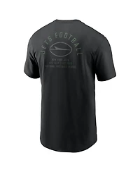 Nike Men's Black New York Jets Split Logo T-Shirt