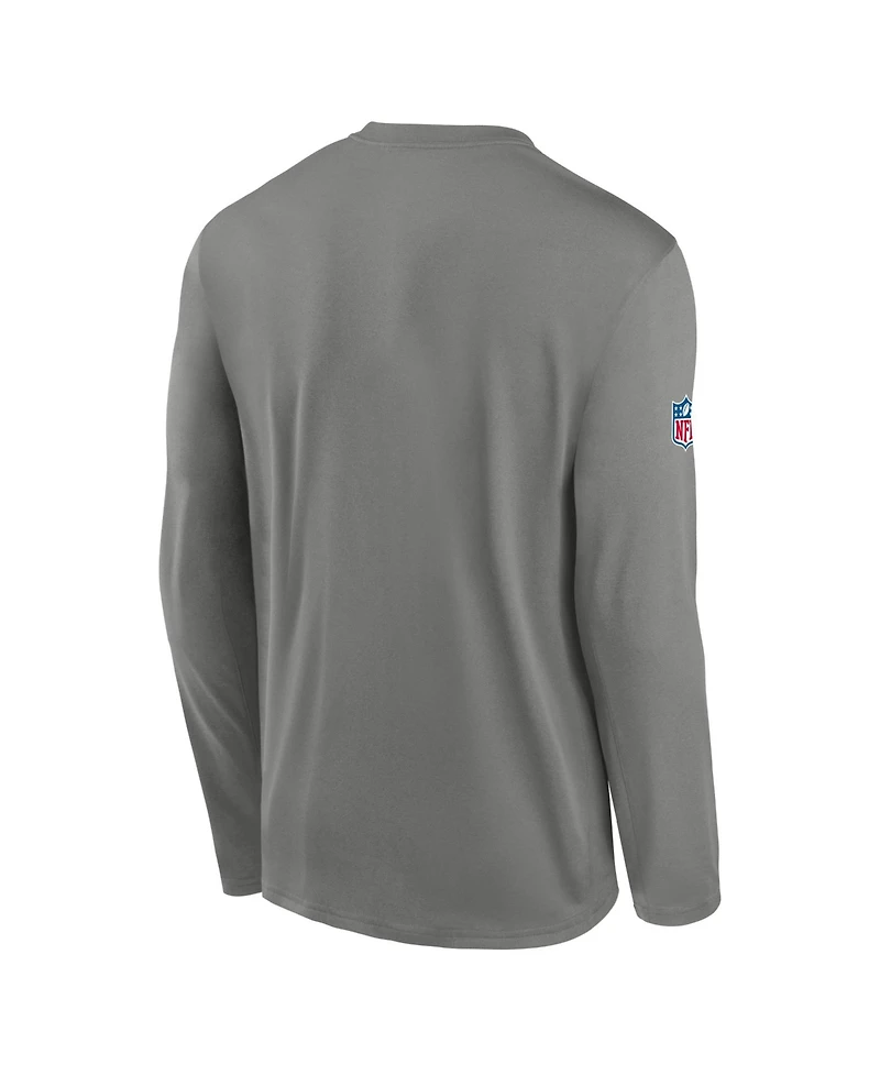 Nike Men's Gray Buffalo Bills Legend Small Logo Dri-FITLong sleeves T-Shirt