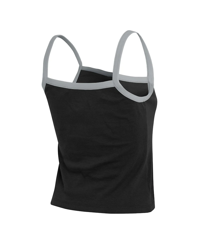 Wear by Erin Andrews Women's Black Las Vegas Raiders Color block Racerback Tank Top