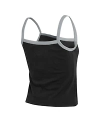 Wear by Erin Andrews Women's Black Las Vegas Raiders Color block Racerback Tank Top