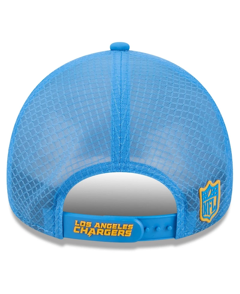 New Era Men's Powder Blue Los Angeles Chargers 2026 Sideline Apex 9FORTY Adjustable Trucker Hat