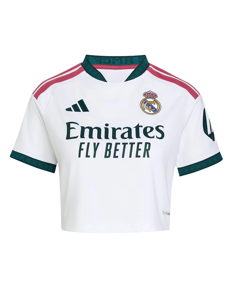 Adidas Women's White Real Madrid 2026/27 Home Cropped Replica Jersey