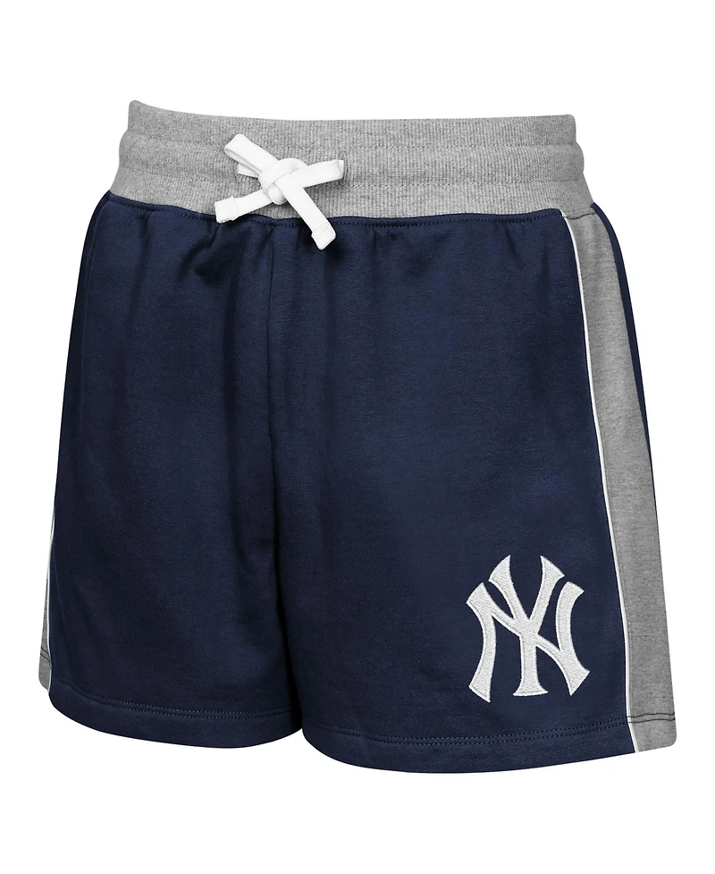 Outerstuff Big Boys and Girls 2-piece Navy New York Yankees League Short Stop T-Shirt Shorts