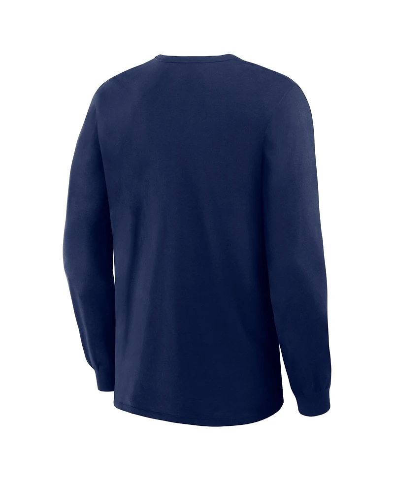 Fanatics Men's Navy Tampa Bay Rays Lock-Up LegacyLong sleeves T-Shirt