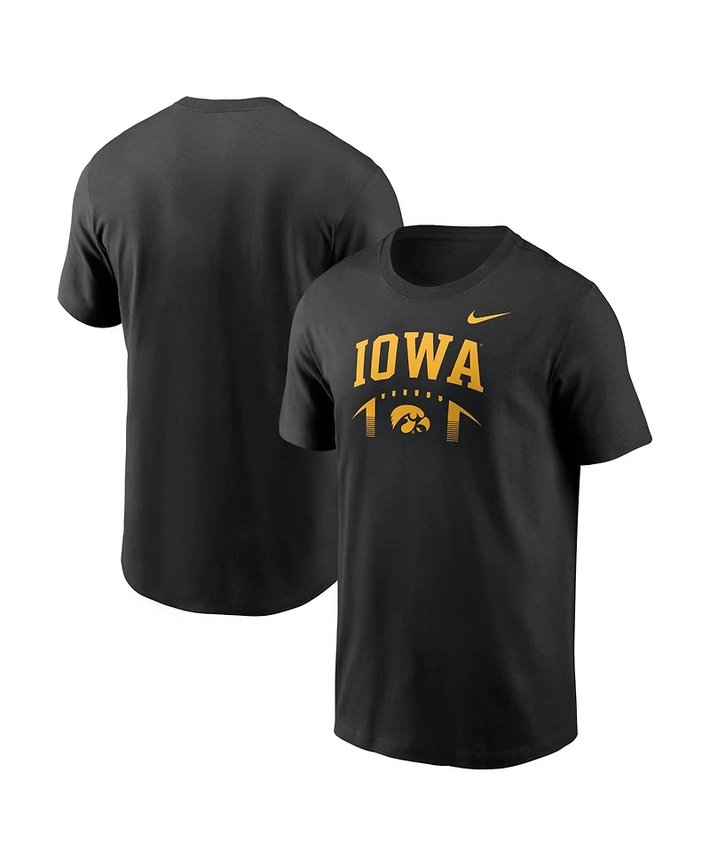 Nike Men's Black Iowa Hawkeyes Primetime Football Icon T-Shirt