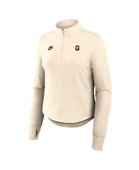 Nike Women's Natural Ohio State Buckeyes Legacy Swift Dri-fit Half-Zip Pullover Sweatshirt