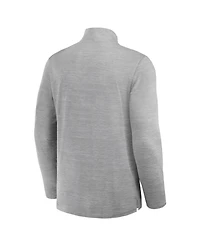 Fanatics Men's Heather Gray Tampa Bay Buccaneers Clutch Quarter-Zip Pullover Sweatshirt