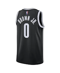 Nike Men's and Women's Mikel Brown Jr. Black Brooklyn Nets Swingman Icon Edition-Jersey