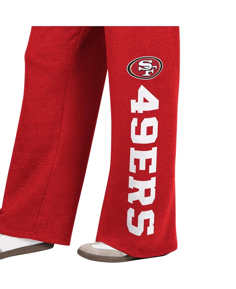 Starter Women's Scarlet San Francisco 49ers Field Wide Leg Sweatpants
