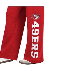 Starter Women's Scarlet San Francisco 49ers Field Wide Leg Sweatpants