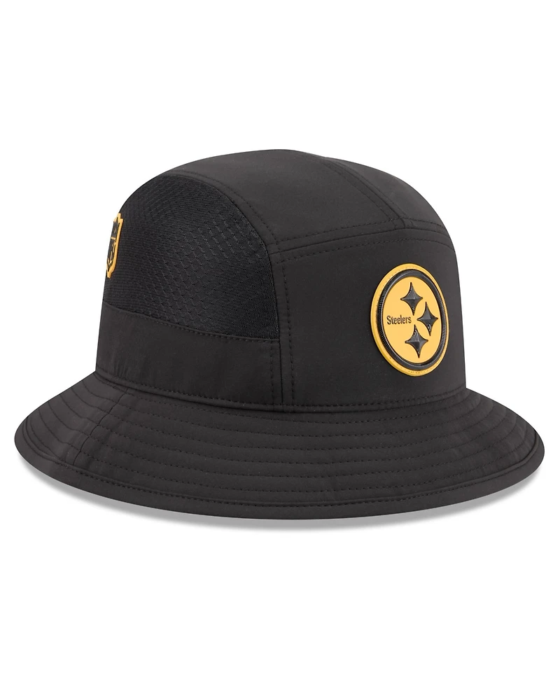 New Era Men's Black Pittsburgh Steelers 2026 Sideline Bucket Hat