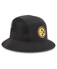 New Era Men's Black Pittsburgh Steelers 2026 Sideline Bucket Hat
