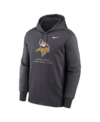 Nike Men's Charcoal Minnesota Vikings Toss Sweep Therma-fit Hoodie