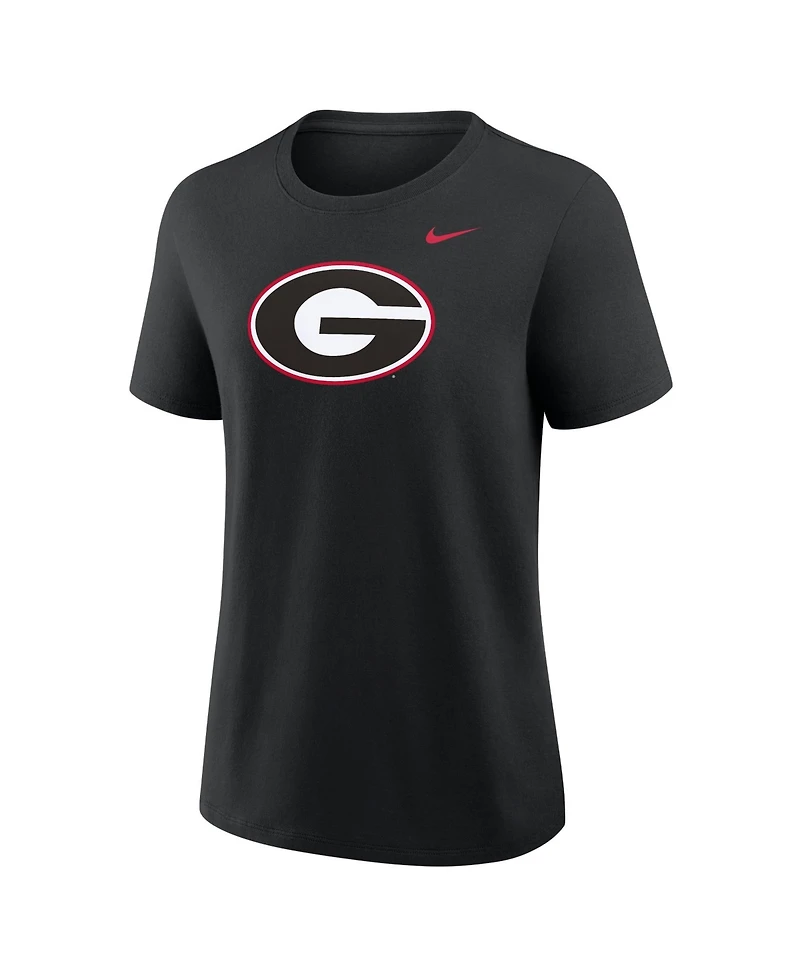 Nike Women's Black Georgia Bulldogs Primary Logo T-Shirt