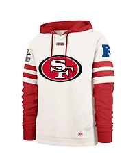 47 Brand Men's Cream San Francisco 49ers Split Zone Cornerback Duo Lacer Hoodie