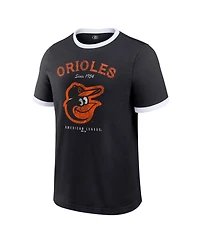 Darius Rucker Collection By Fanatics Men's Black Baltimore Orioles Washed Ringer T-Shirt