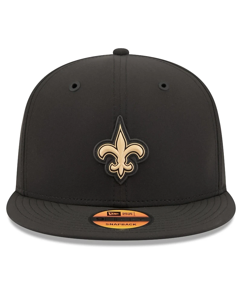 New Era Men's Black New Orleans Saints 2026 Sideline 9FIFTY Snapback Hat