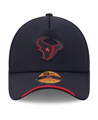 New Era Men's Navy Houston Texans 2026 Sideline Apex 9FORTY Adjustable Trucker Hat
