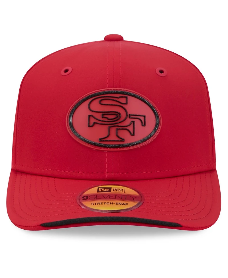 New Era Men's Scarlet San Francisco 49ers 2026 Sideline Throwback 9SEVENTY Adjustable Hat