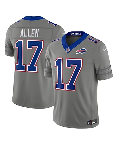 Nike Men's Josh Allen Gray Buffalo Bills Nickel City Vapor F.u.s.e. Stitched Limited Jersey