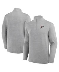 Fanatics Men's Heather Gray Atlanta Falcons Clutch Quarter-Zip Pullover Sweatshirt