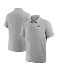 Fanatics Men's Heather Gray Baltimore Ravens Clutch Polo Shirt