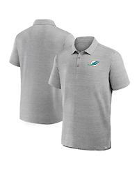 Fanatics Men's Heather Gray Miami Dolphins Clutch Polo Shirt