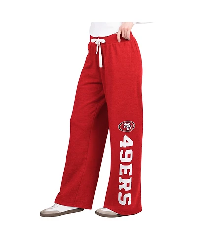 Starter Women's Scarlet San Francisco 49ers Field Wide Leg Sweatpants