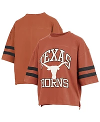 Pressbox Women's Texas Orange Longhorns Wayne Tyler Cropped T-Shirt