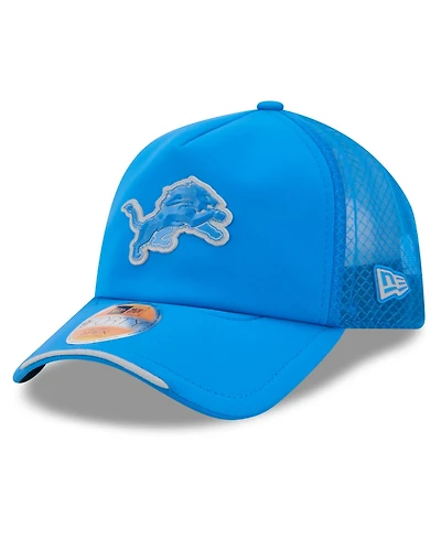 New Era Men's Blue Detroit Lions 2026 Sideline Apex 9FORTY Adjustable Trucker Hat