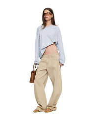 Lioness Women's Bloom Striped V-Neck Long-Sleeve T-Shirt