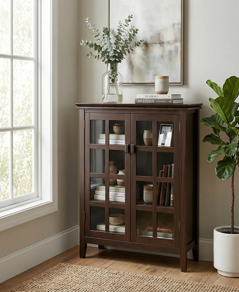 Simpli Home Artisan Solid Wood Medium Storage Cabinet