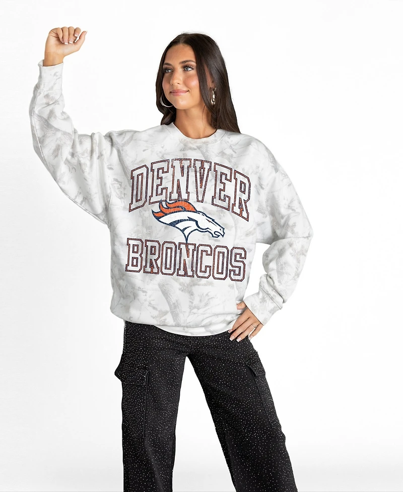 Gameday Couture Women's Arctic Camo Denver Broncos Whiteout Oversized Premium Fleece Sweatshirt