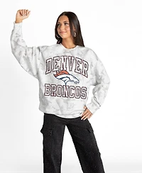 Gameday Couture Women's Arctic Camo Denver Broncos Whiteout Oversized Premium Fleece Sweatshirt