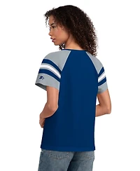 Starter Women's Royal Indianapolis Colts Game On Notch Neck Raglan T-Shirt