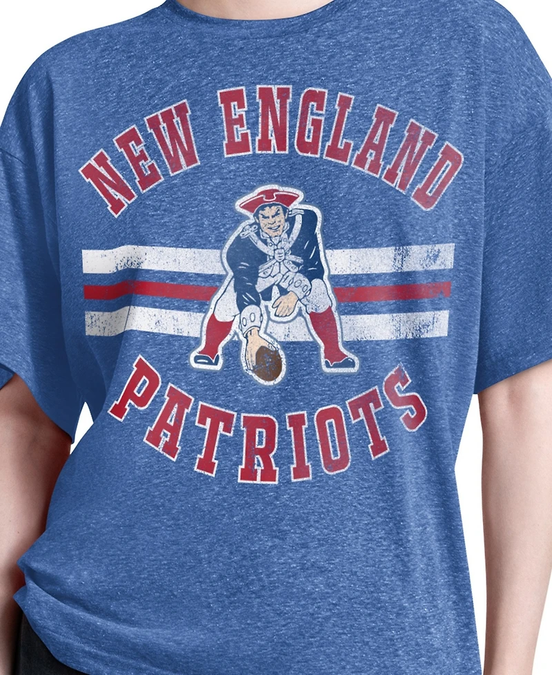 Starter Women's Royal New England Patriots Jump Shot Boyfriend Tri-Blend T-Shirt